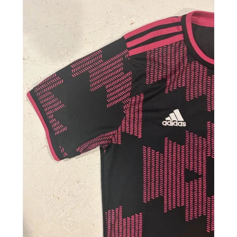 Mexico National Team 2021 Adidas Black Pink Home Kit Soccer Jersey Mens M